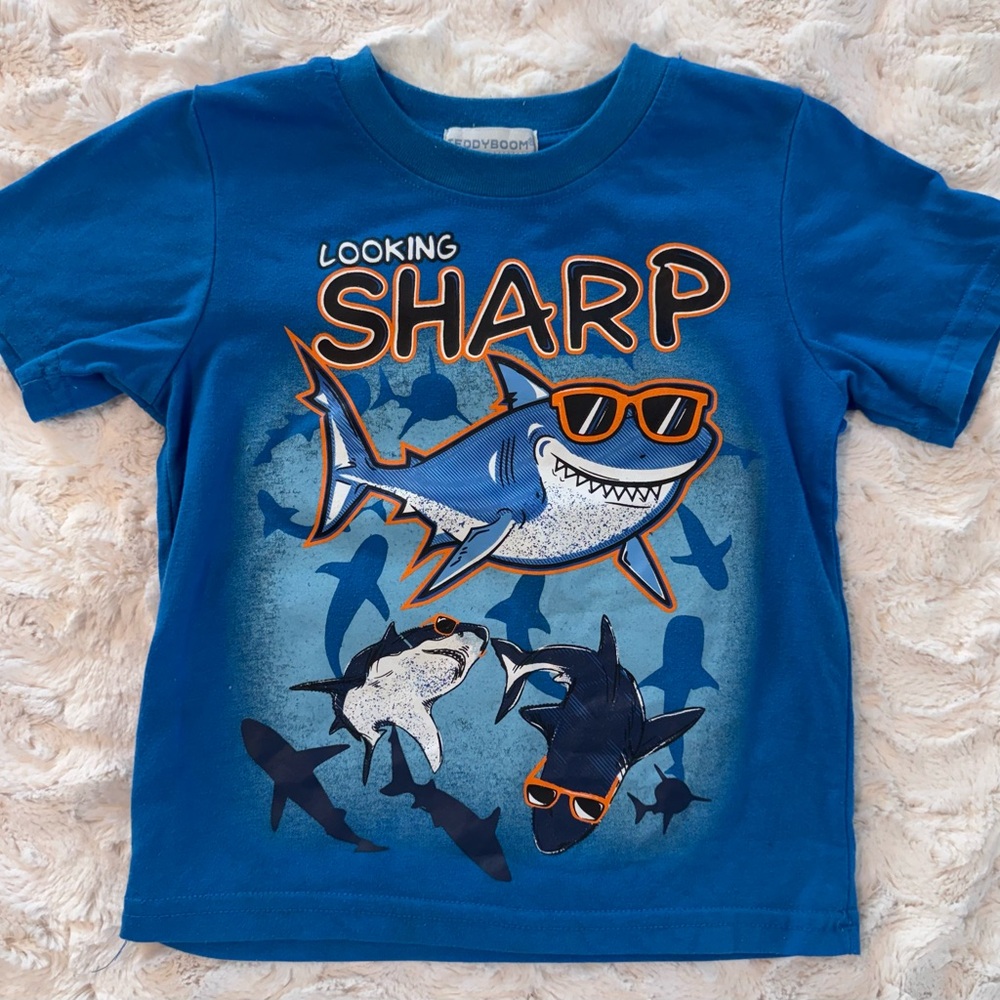 Blue Shark Graphic Kids T-Shirt